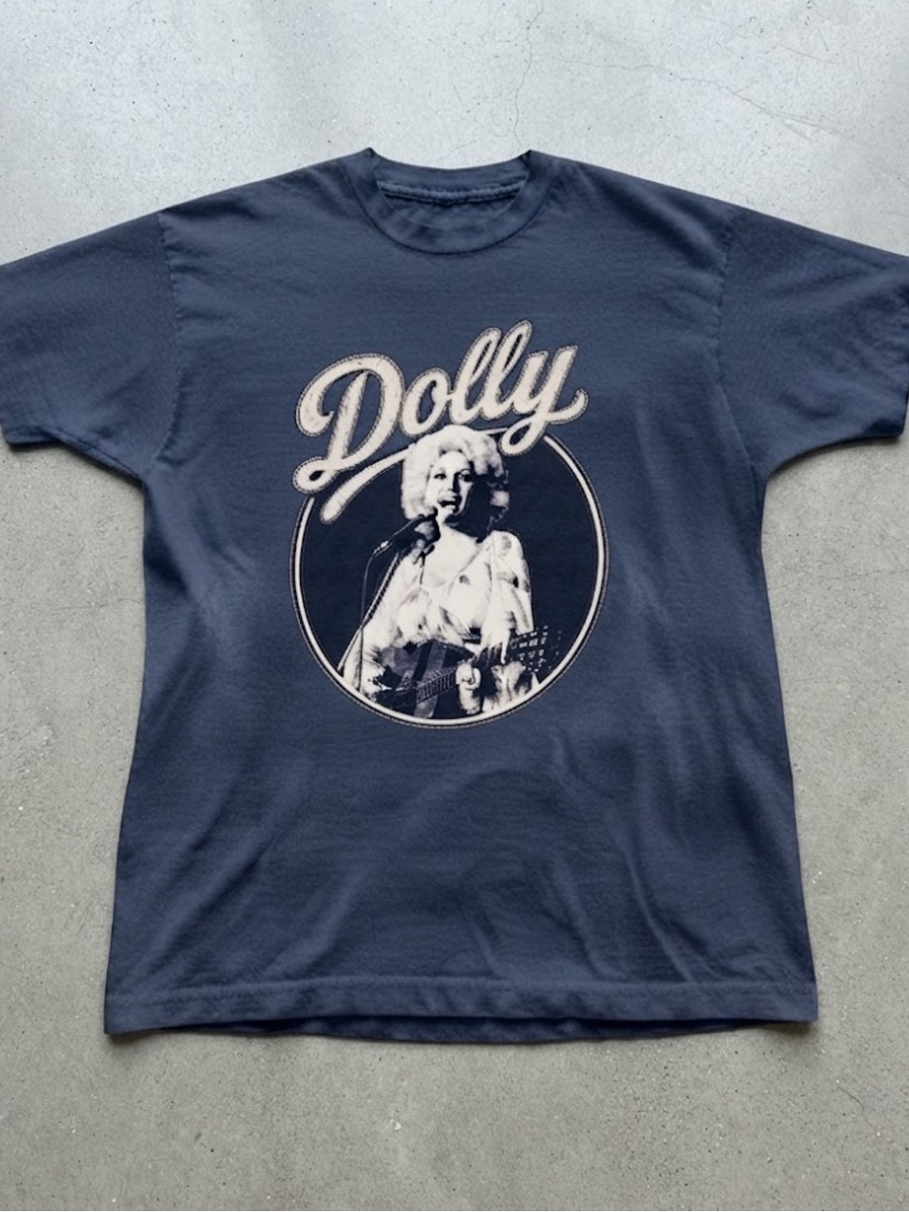 Dolly Parton Country Legend Navy Blue Cotton Gildan T-shirt